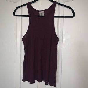 Free People Scoop Tank Top - Burgundy - XS